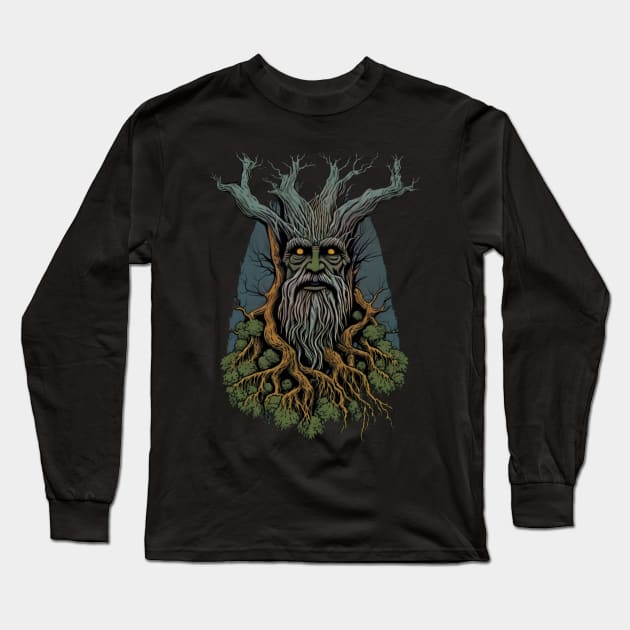 A bearded Ent - Fantasy Long Sleeve T-Shirt by Fenay-Designs